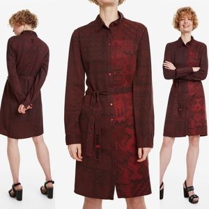 Desigual Erin Red Patch Shirt Dress